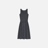 SIA8040 Comfortable Jersey Long Dress_Charcoal