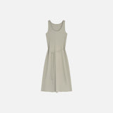 SIA8040 Comfortable Jersey Long Dress_Olive
