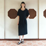 SIA8042 Relaxed Jersey Wrap Dress_Black