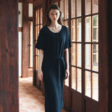 SIA8042 Relaxed Jersey Wrap Dress_Black