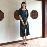SIA8042 Relaxed Jersey Wrap Dress_Charcoal