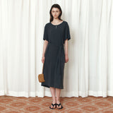 SIA8042 Relaxed Jersey Wrap Dress_Charcoal