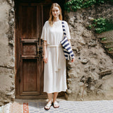 SIA8042 Relaxed Jersey Wrap Dress_Cream
