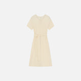SIA8042 Relaxed Jersey Wrap Dress_Cream