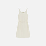 SIA8043 Sheer Layered Wrinkle Dress_Cream