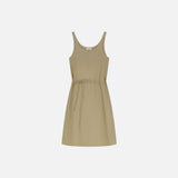 SIA8043 Sheer Layered Wrinkle Dress_Olive