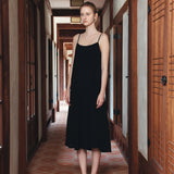 SIA8044 Flared Slip Dress_Black