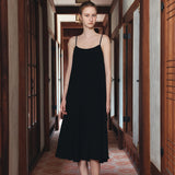 SIA8044 Flared Slip Dress_Black