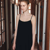 SIA8044 Flared Slip Dress_Black
