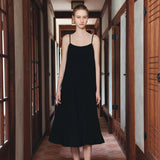 SIA8044 Flared Slip Dress_Black