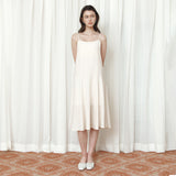 SIA8044 Flared Slip Dress_Light beige