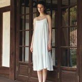 SIA8044 Flared Slip Dress_White