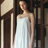 SIA8044 Flared Slip Dress_White