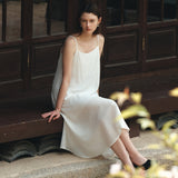 SIA8044 Flared Slip Dress_White