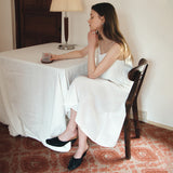 SIA8044 Flared Slip Dress_White