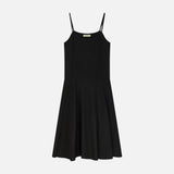 SIA8044 Flared Slip Dress_Black