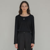 SITP5164 Round Neck Long Sleeve T-Shirt_Black