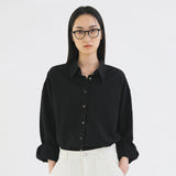 SITP5198 Linen Blend Pure Shirt_Black