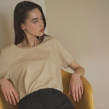 SITP5063 U-neck T-shirt_Beige