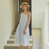 SIA8020 Seersucker Sleeveless Dress_Blue Stripe
