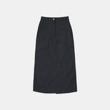 SIST9024 Nylon Purtig Skirt_Charcoal