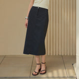 SIST9024 Nylon Purtig Skirt_Charcoal