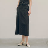SIST9035 Nylon Half-Banding Skirt_Black