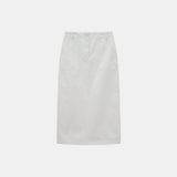 SIST9052 Cotton Purtig Long Skirt_White