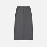 SIST9058 Formal Column Long Skirt_Charcoal