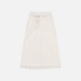 SIST9059 Lace Silky Long Skirt_Cream