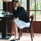SIST9067 Wrinkle Volume Midi Skirt_White