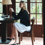 SIST9067 Wrinkle Volume Midi Skirt_White