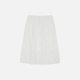 SIST9067 Wrinkle Volume Midi Skirt_White