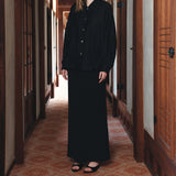 SIST9068 Minimal Bias Long Skirt_Black
