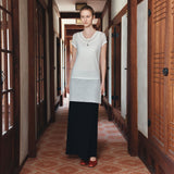 SIST9068 Minimal Bias Long Skirt_Black