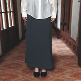 SIST9068 Minimal Bias Long Skirt_Charcoal