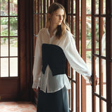 SIST9068 Minimal Bias Long Skirt_Charcoal