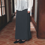 SIST9068 Minimal Bias Long Skirt_Charcoal