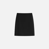 SIST9075 Simple Midi Skirt_Black