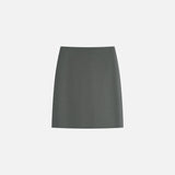 SIST9075 Simple Midi Skirt_Melange gray
