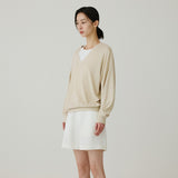 SITP5274 V-neck Batwing Comfort T-shirt_Light beige