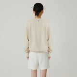 SITP5274 V-neck Batwing Comfort T-shirt_Light beige