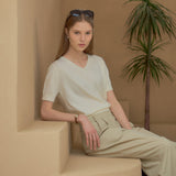 SIPT7078 Two-Tuck Nylon Slacks_Beige