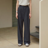 SIPT7078 Two-Tuck Nylon Slacks_Black