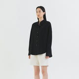 SITP5198 Linen Blend Pure Shirt_Black