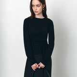 SIKN2179 Strap U-Neck Sleeveless Knit_Black