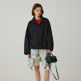 SIOT4192 Oversized Windbreaker_Black
