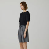 SIKN2184 Basic Round Neck Short Sleeve Knit_Black