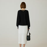 SITP5274 V-Neck Batwing Comfort T-Shirt_Black