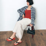 SITP5247 KUWAMURA Pale Check Shirt_Blue